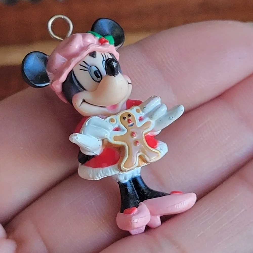 Vintage Disney Figurines set of 6 Christmas Theme Hard Plastic/Rubber Plastic